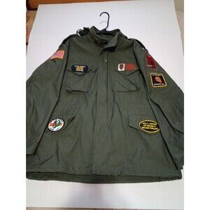 Vietnam Era Memorial Cold Weather Field Coat Large Patches Alpha Industries